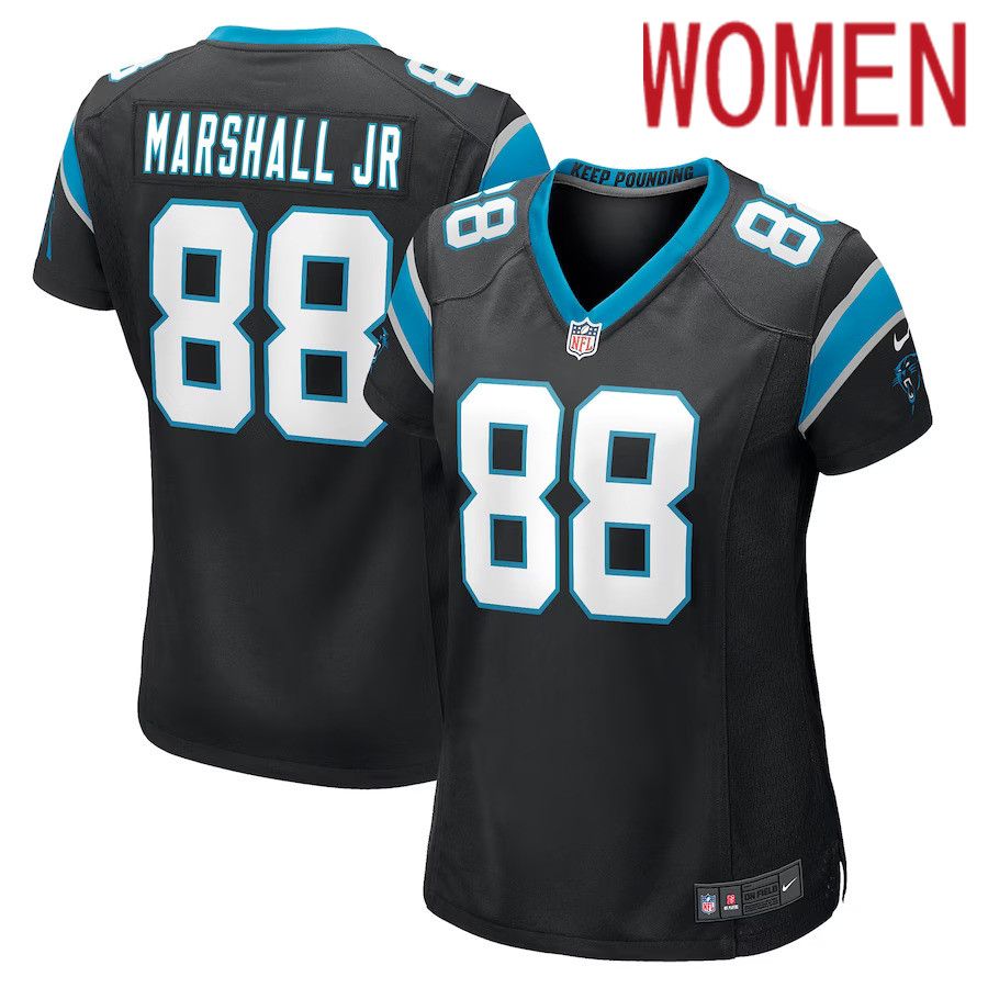 Women Carolina Panthers 88 Terrace Marshall Jr. Nike Black Game NFL Jersey